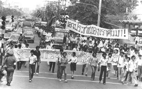 1973년 태국 학생 운동: 군부 독재에 맞서 펼쳐진 민주주의를 향한 열망 그리고 그 잔혹한 진압